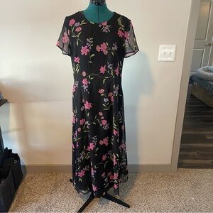 90s Y2K witchy Whimsygoth floral dress size 10